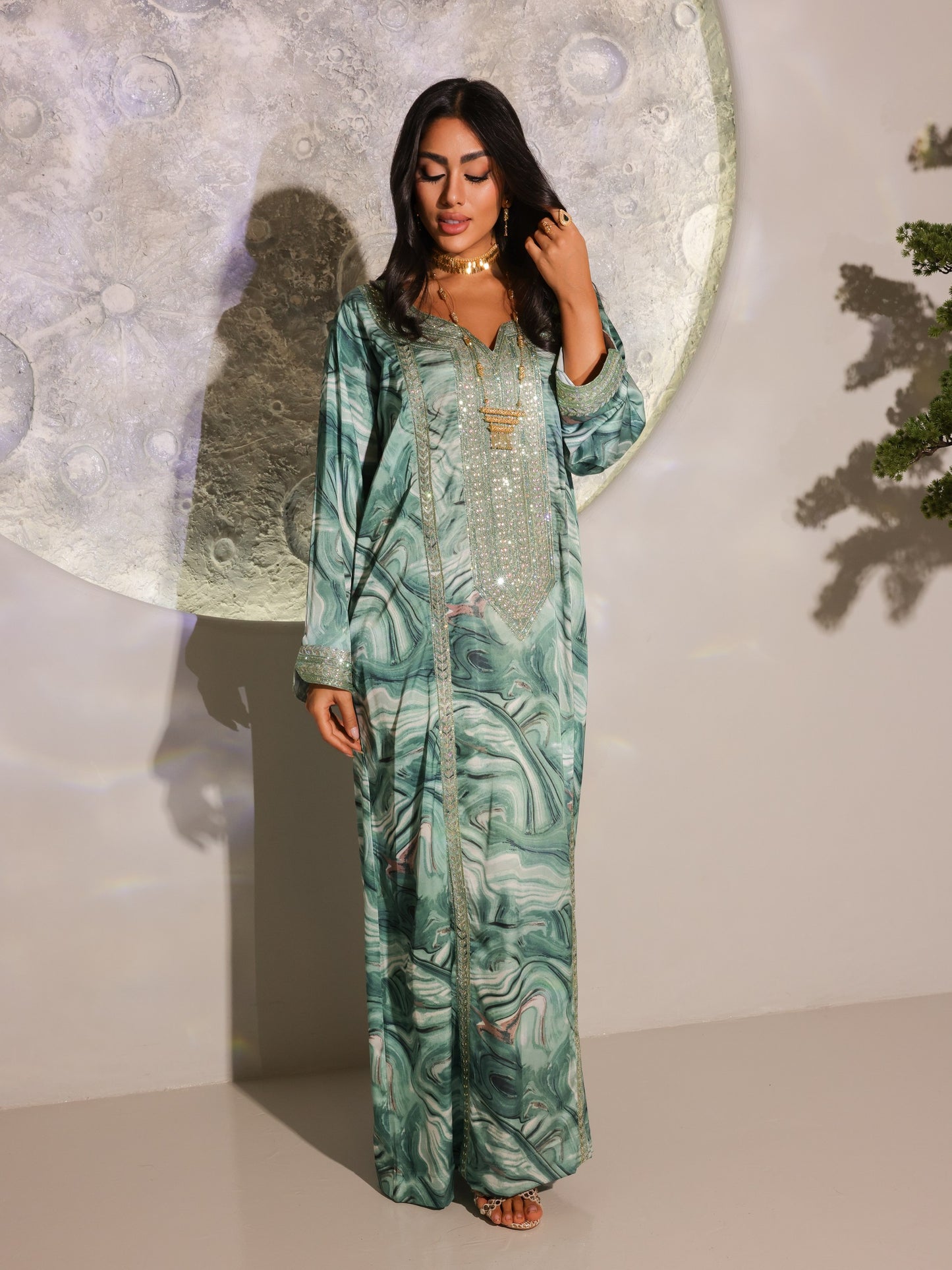 Moonlit Mint Waves A627