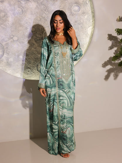 Moonlit Mint Waves A627